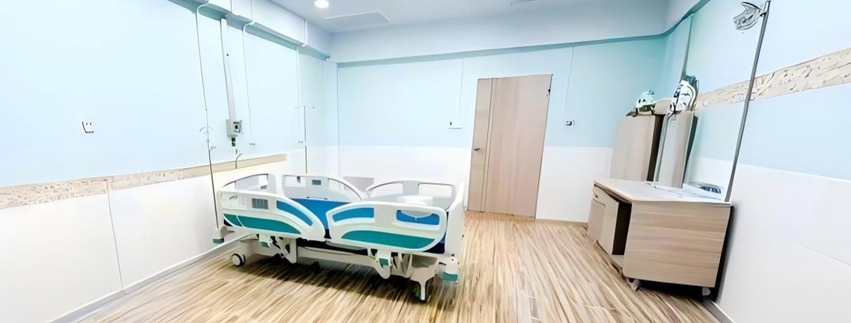 Asia healthcare project: Electric hospital bed and bedside cabinet
