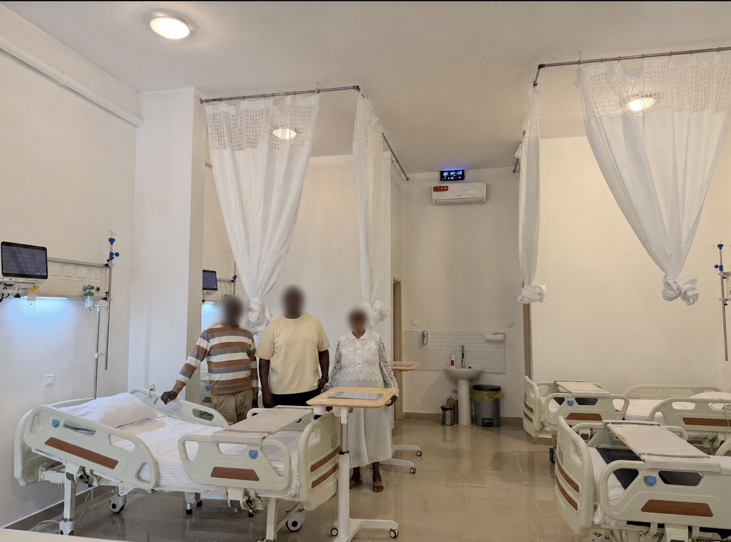 Africa private clinic project: Hospital beds and overbed tables