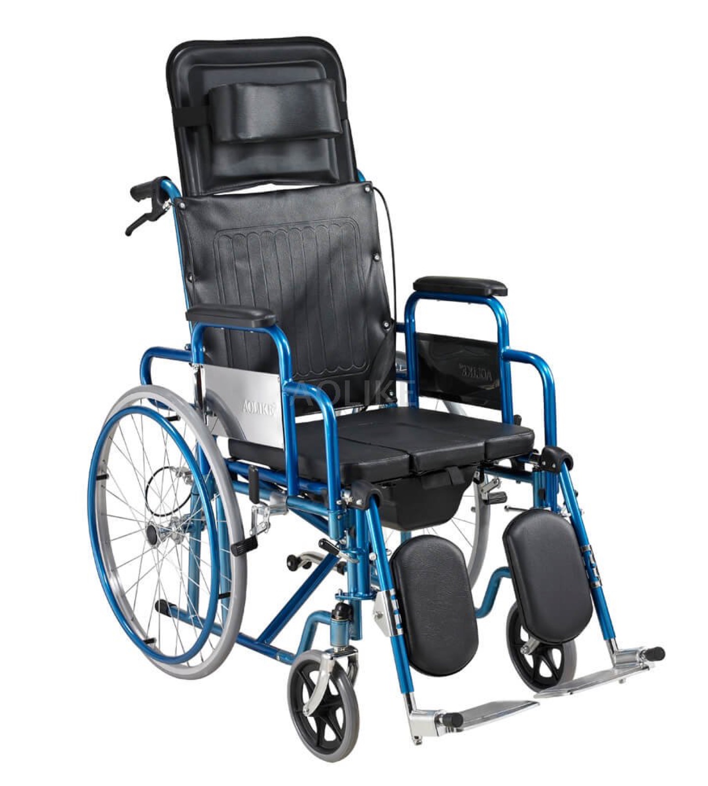 ALK601GC-46 Reclining Commode Wheelchair