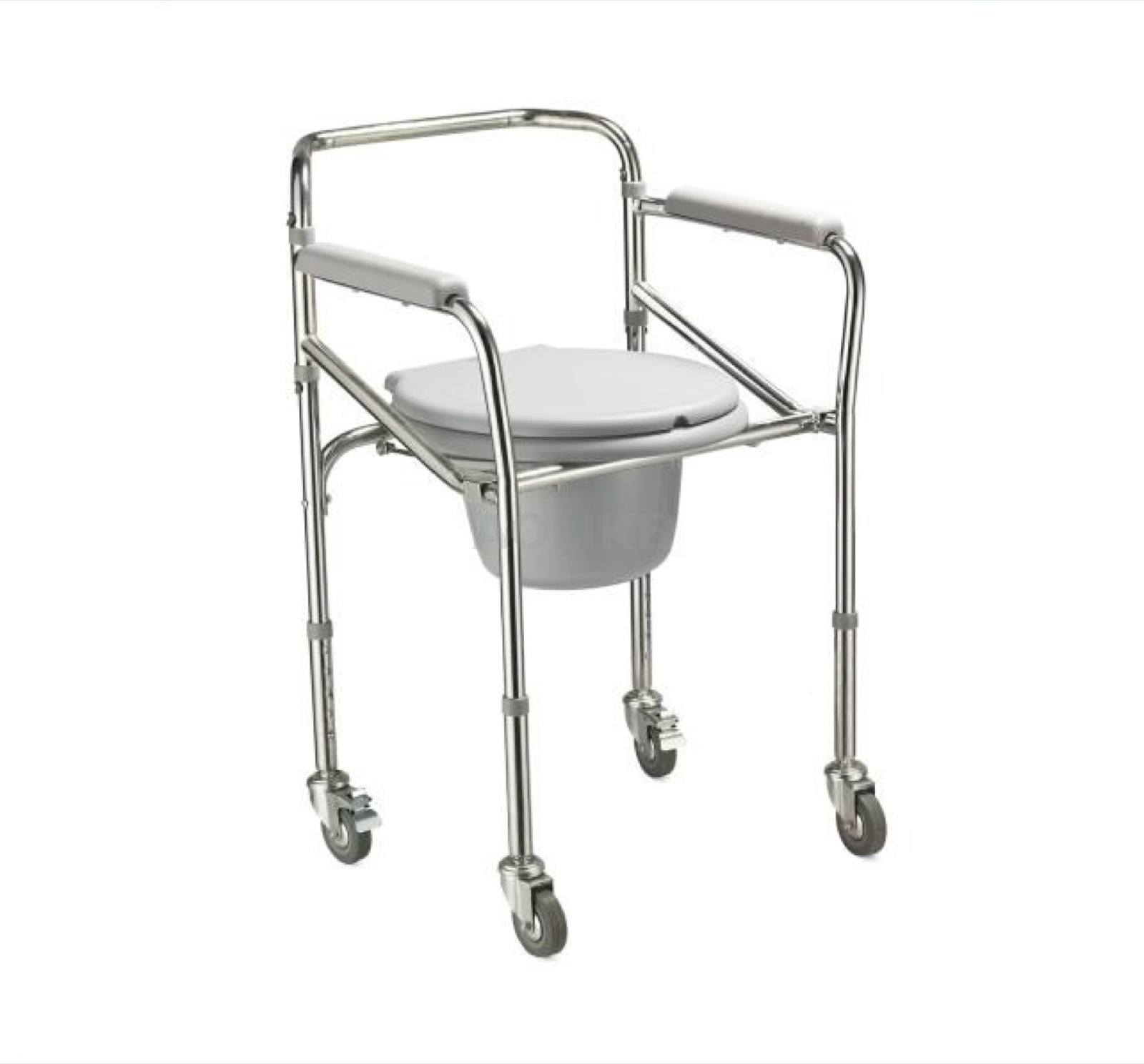 ALK613 Folding Height-Adjustable Commode Chair